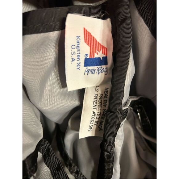 AmeriBag LEATHER Healthy Back Bag Back Pack Sling Shoulder Bag Med 19” BLACK - Picture 12 of 14